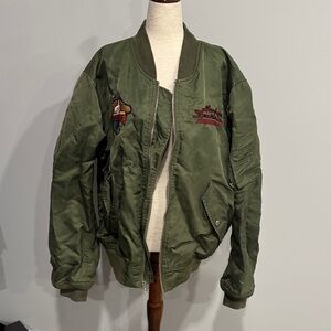 Harley Davidson Men's Green Bomber Jacket